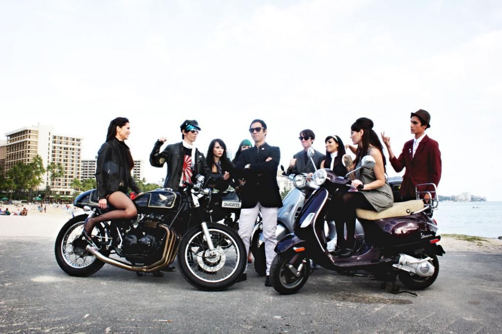 Modern Vespa Honolulu magazine photo shoot yesterday